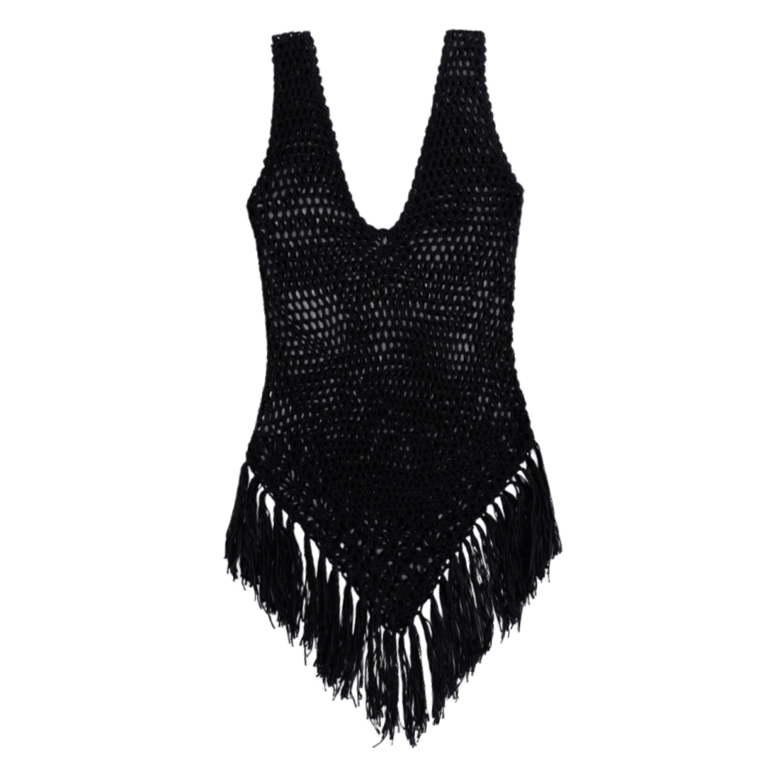 Venice Crochet Fringe Coverup