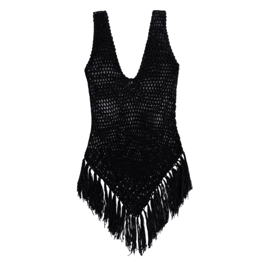 Venice Crochet Fringe Coverup